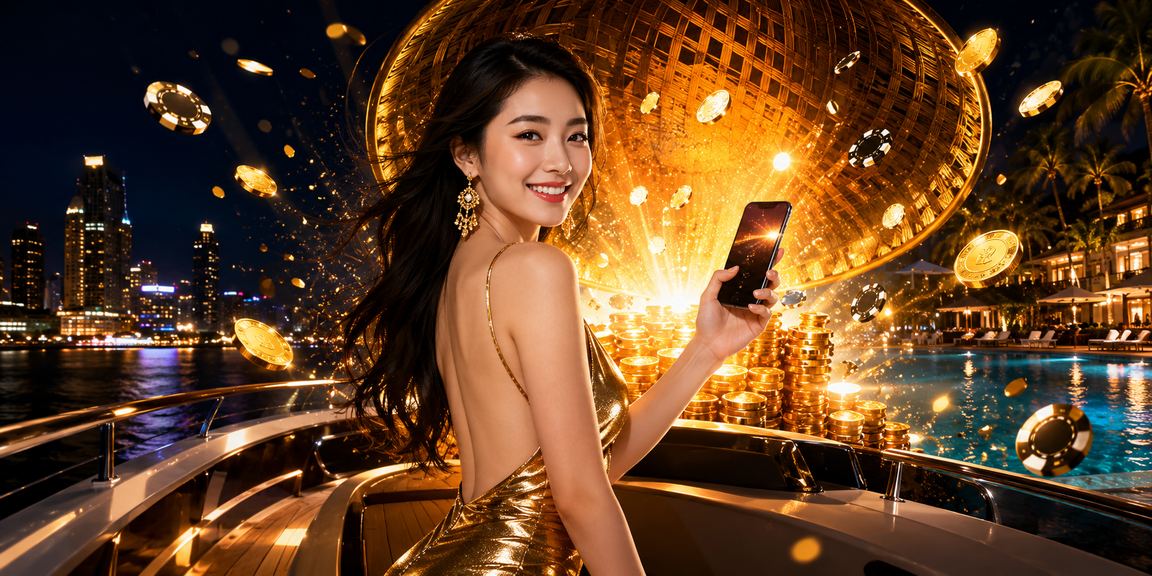 Người phụ nữ đội nón lá chơi casino mobile tại bãi biển Mũi Né